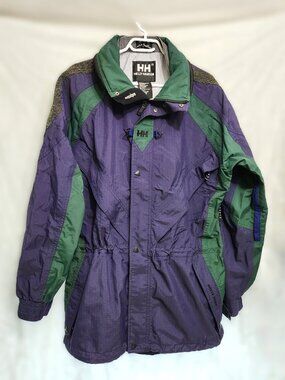 Vintage Purple & Green Helly Hanson Mens Jacket with Helly Tech**